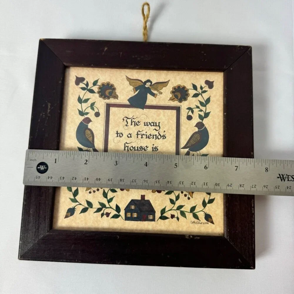 The Country Scribe PA German Fraktur Cathy Collier Framed Print‎ Folk Art 7.5